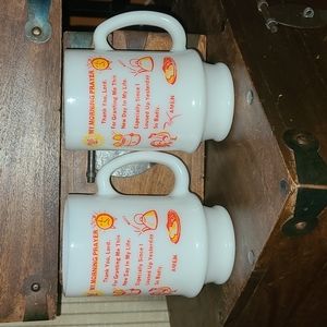 Vintage My Morning Prayer Milk Mugs
